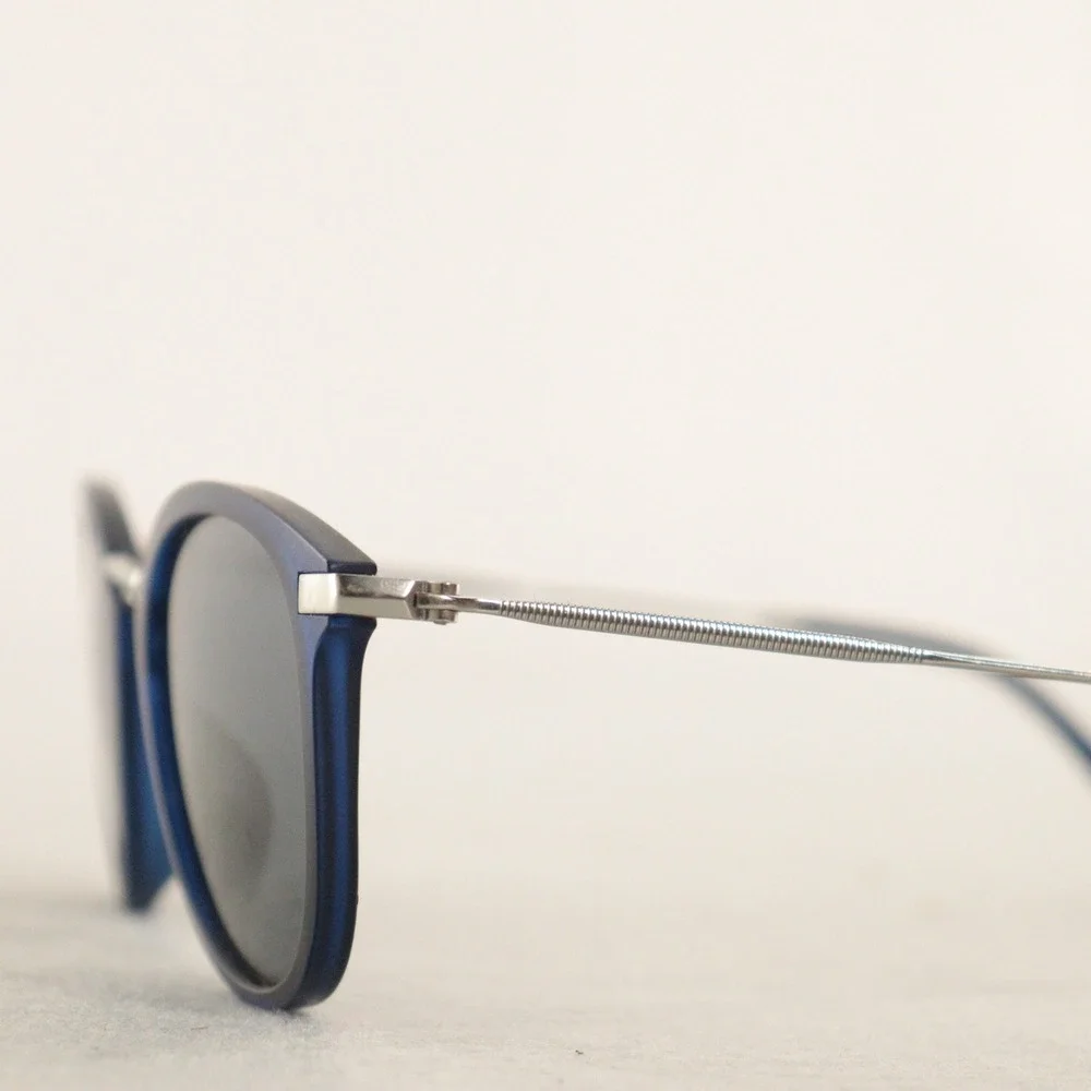 Cole Haan Sunglasses Polarized Round Navy Crystal CH8508 Men 50-22-145